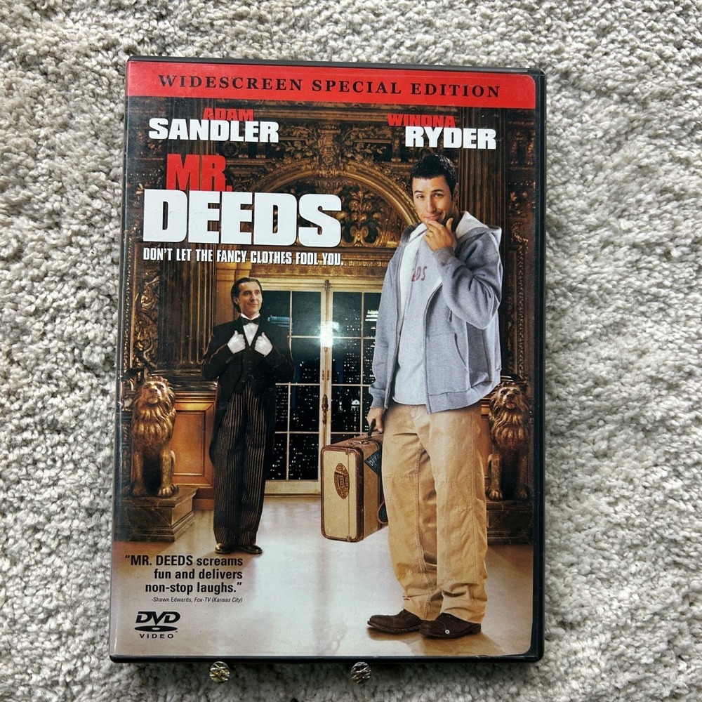 Mr. Deeds DVD 2002 Widescreen Special Edition Adam Sandler Winona Ryder Comedyโ